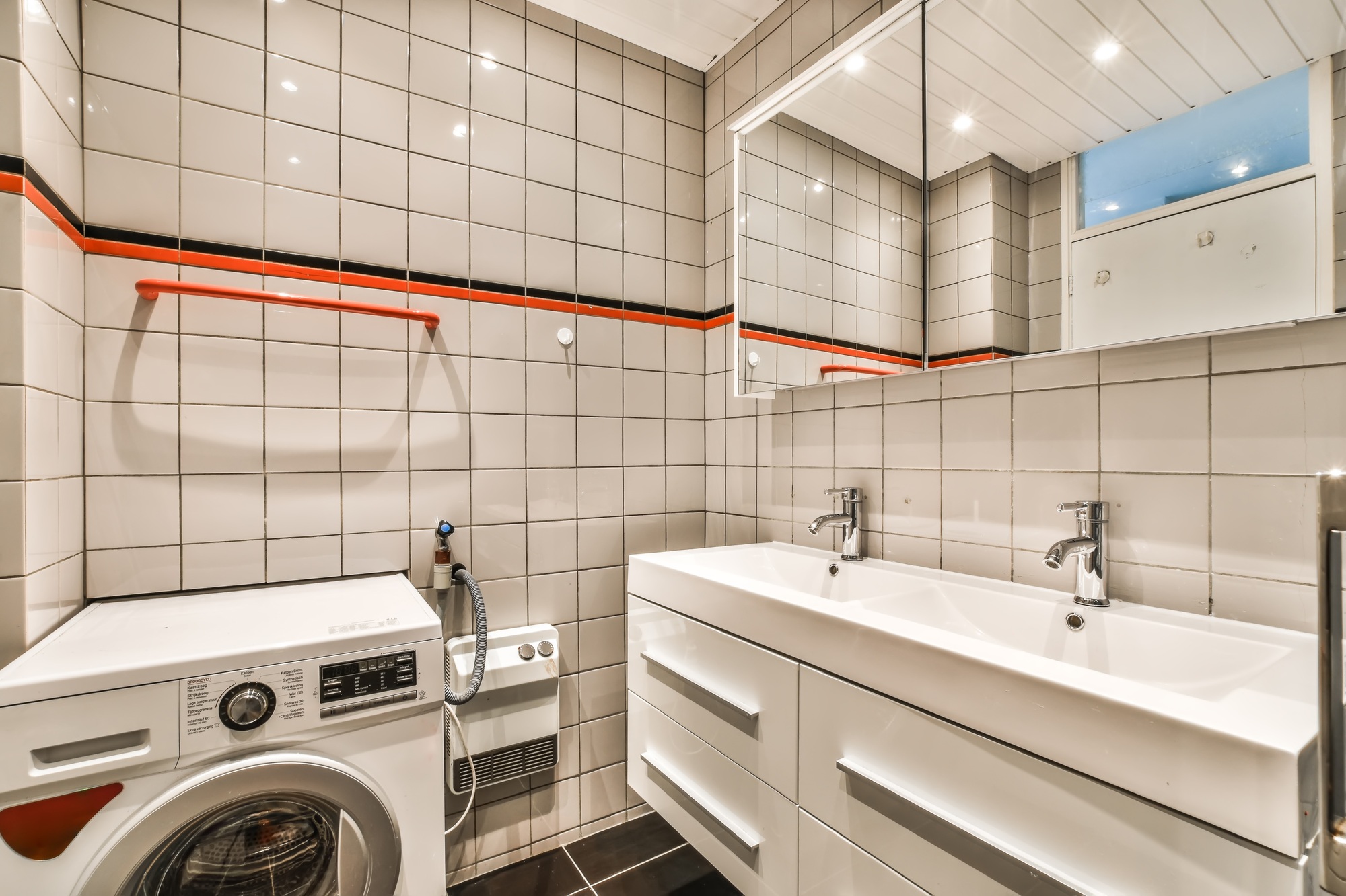Classic shabby bathroom interior